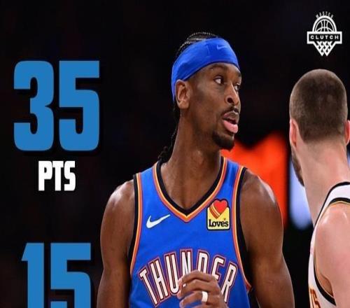 缺陣半支隊(duì)也能贏SGA科比附體三分絕殺掘金，這就是MVP！