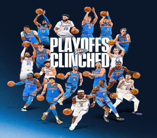 本賽季首支！雷霆豪取9連勝提前13場鎖定季后賽