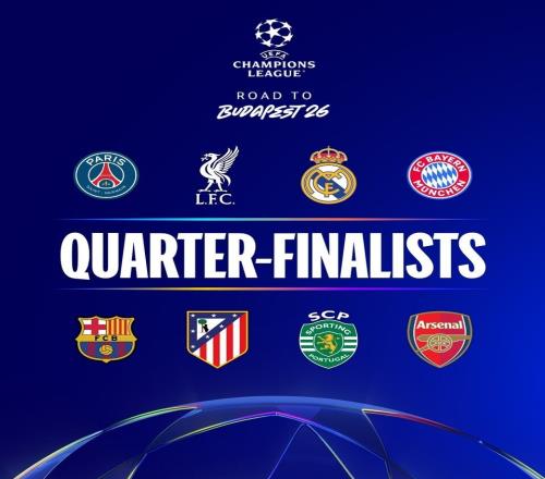 歐冠8強最新奪冠賠率：阿森納力壓拜仁！皇馬遭看衰，利物浦僅第6