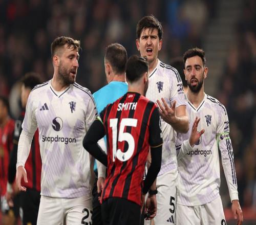 兩度領(lǐng)先遭扳平！十人曼聯(lián)22伯恩茅斯B費(fèi)造2球馬奎爾染紅+送點(diǎn)