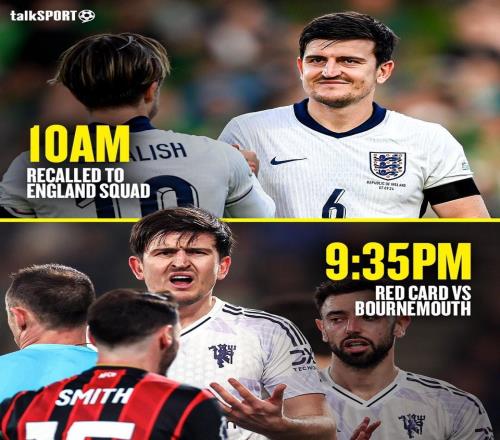 過山車的一天，馬奎爾重返英格蘭隊后不到12小時吃紅點套餐