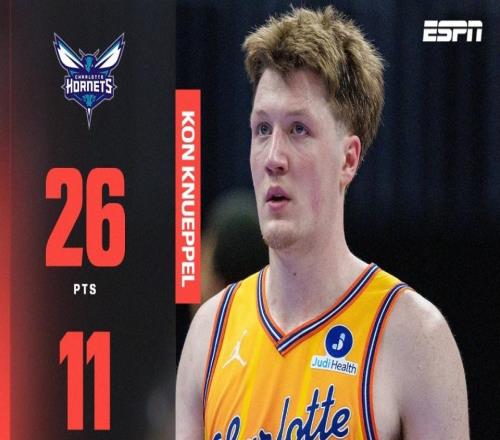 克努佩爾一戰創6紀錄！253三分沖聯盟三分王黃蜂16戰13勝他居功