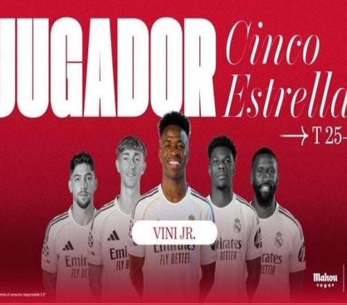 6場(chǎng)4球1助，皇馬官方：維尼修斯當(dāng)選隊(duì)內(nèi)3月最佳球員