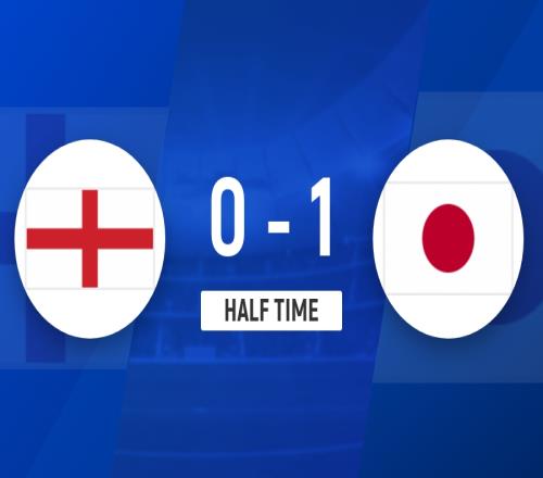 半場英格蘭對陣日本英格蘭暫時落后01三笘薰進球中村敬斗助攻安德森射門擊中橫梁_英超直播