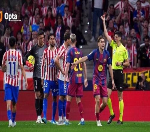 巴薩本賽季西甲有4名對手球員上半場被罰下，為五大聯賽最多