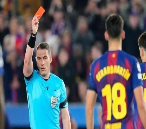 巴薩西甲對陣馬競紅牌被改判黃牌，不久后歐冠黃牌被改判紅牌