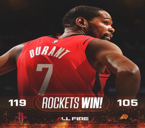 火箭實現(xiàn)21分大逆轉(zhuǎn)賽季四殺太陽！50勝追平湖人