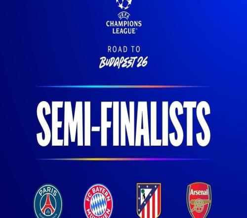 高度一致，男女足歐冠四強分布均為英法德西各1支球隊