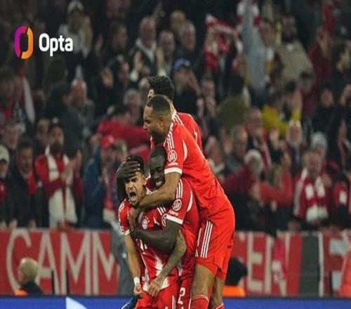 繼曼聯之后，拜仁是第二支歐冠淘汰賽三度落后仍贏球的球隊