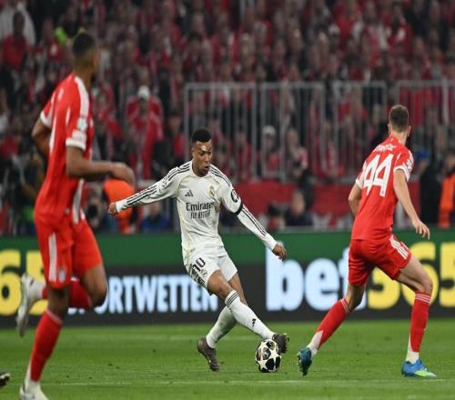 姆巴佩歐冠對陣拜仁打入5球，僅次于C羅和因扎吉