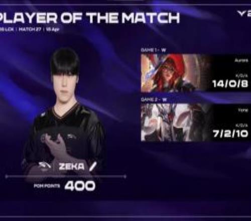 S12的冠軍中單蘇醒Zeka面對Chovy兩局合砍21218的恐怖戰(zhàn)績