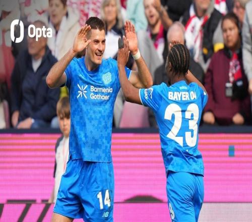 希克達(dá)成勒沃庫森生涯百球里程碑，成隊史第三人