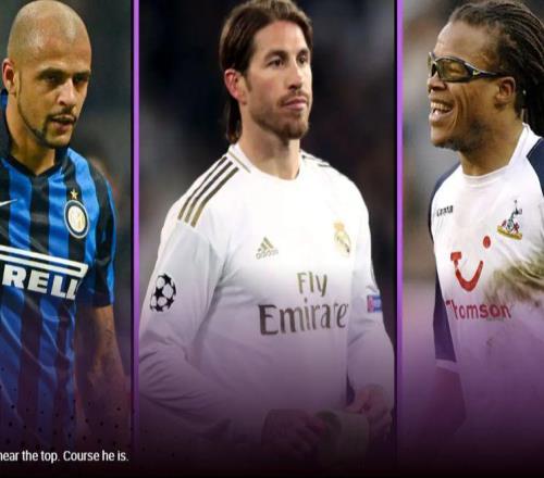 足壇十大紅牌王：貝多亞46張排第一，拉莫斯看來都搖頭