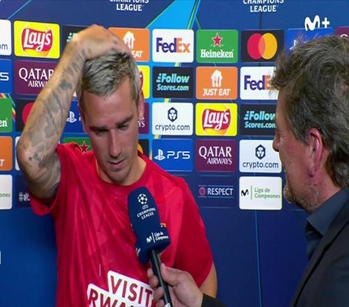 格列茲曼：我三次都沒能把球打進，相信次回合球能進