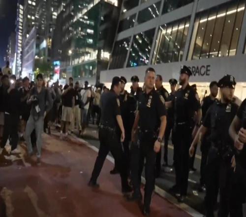 場面混亂！美媒：NBA總決賽期間，大批球迷在紐約公園內與警方發生沖突