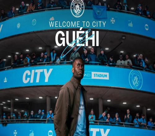 官方：曼城签下水晶宫中卫格伊，据悉转