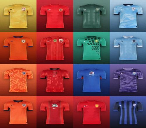 中超16隊(duì)球衣出爐！大連流線山東復(fù)古NK大玩三原色多隊(duì)奇丑無比