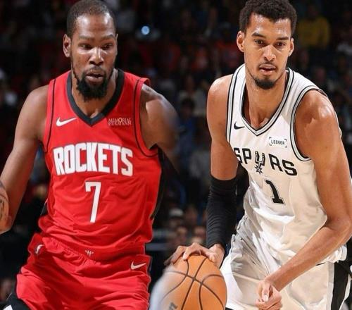 28分16板3助2斷5帽！文班打爆申京，KD神級(jí)里程碑，火箭太難了