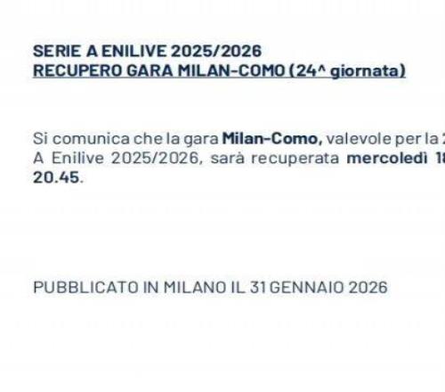 官方丨補(bǔ)賽將在2月19日0345進(jìn)行