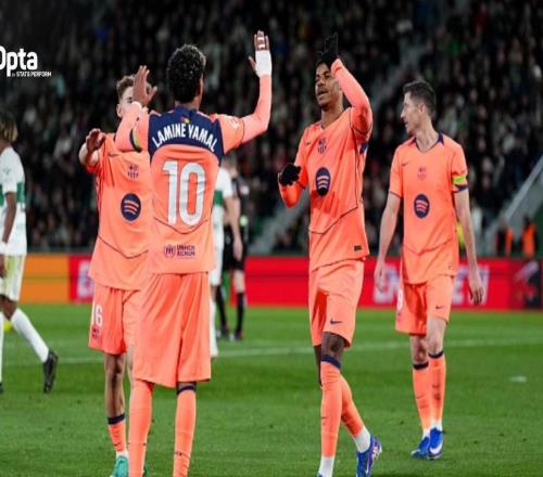 巴薩本賽季6人進(jìn)球上雙，五大聯(lián)賽沒有其他球隊(duì)超過3人上雙