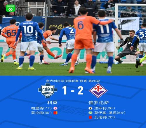 十人科莫12佛罗伦萨,法乔利破门,莫拉塔染红