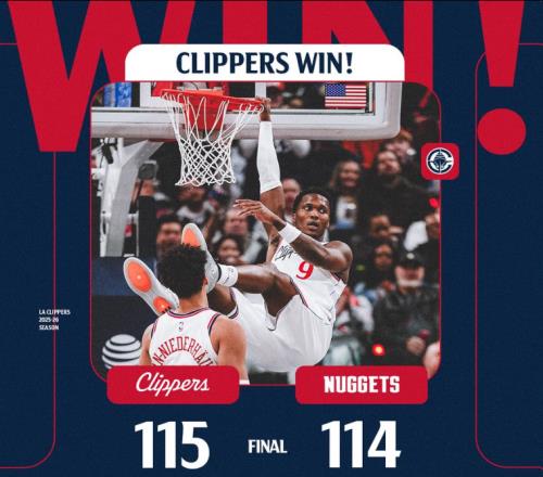 船记盛赞:快船本赛季最佳胜利之一!马瑟林:上场了就是做自己