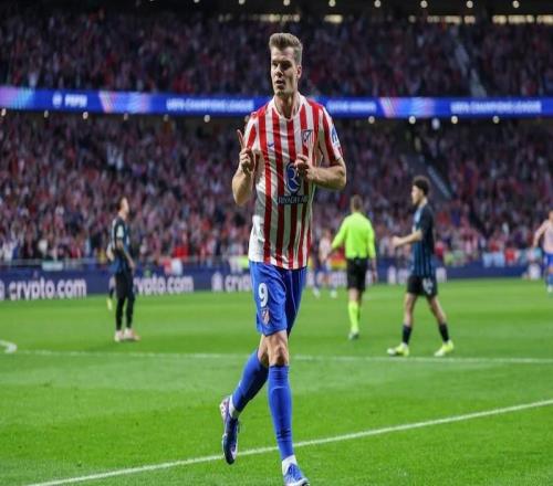 创造历史,瑟洛特成为马竞队史首位欧冠淘汰赛戴帽球员