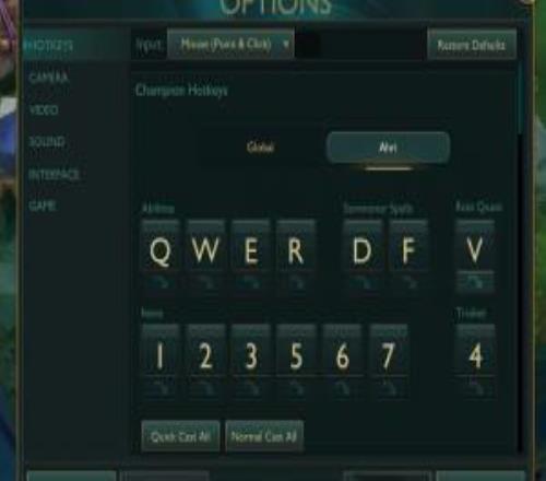 從王者那邊學(xué)來的美測(cè)服上線改動(dòng)：可以為每個(gè)英雄設(shè)置專屬鍵位
