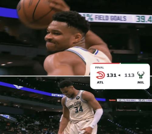 一定后悔了吧球隊(duì)大比分輸球，字母哥怒砸籃球發(fā)泄不滿！