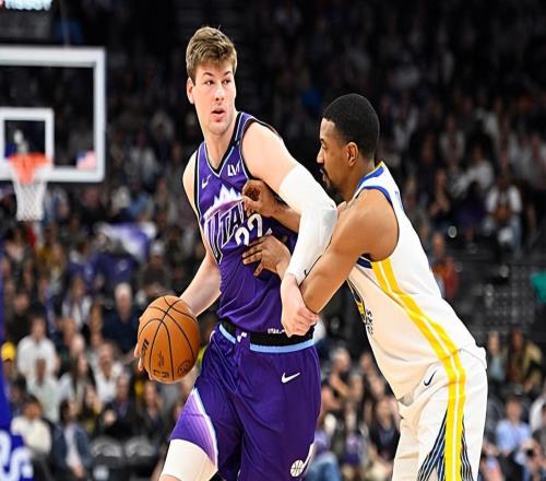 可惜出場時間少了點(diǎn)，否則爵士先發(fā)中鋒怕是要打爆勇士內(nèi)線了