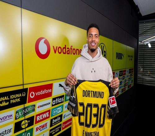 官方：多特蒙德中場恩梅加和俱樂部續(xù)約至2030年6月