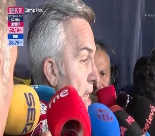 豐特：祝賀拉波爾塔競選獲勝，我還是希望巴薩未來更加現(xiàn)代化