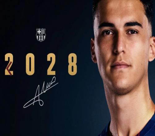 官方消息巴薩與B隊(duì)隊(duì)長科爾特斯續(xù)約至2028年并附帶一年的續(xù)約選擇權(quán)_西甲直播