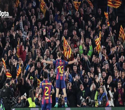 代表巴薩單賽季歐冠參與進球上雙，費爾明是西班牙球員第一人