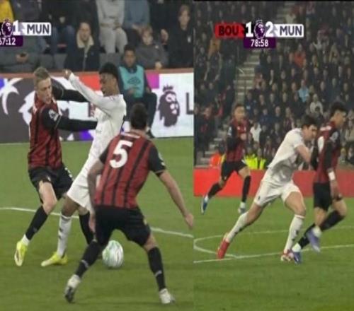 伯恩茅斯戰(zhàn)曼聯(lián)爭(zhēng)議不斷：VAR拒判點(diǎn)球，馬奎爾紅點(diǎn)套餐成焦點(diǎn)