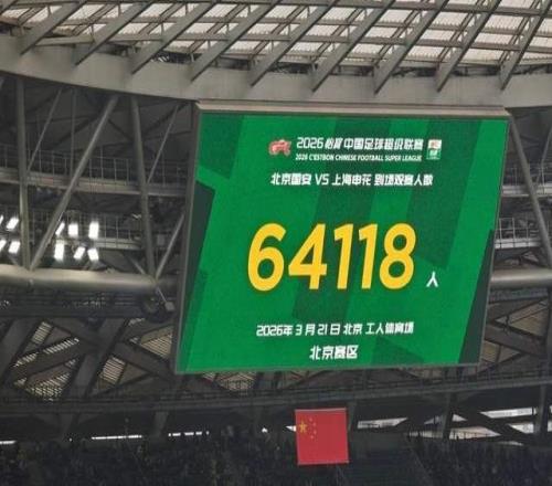 太火爆！北京國安單場觀眾超6.4萬人：成近13年來中超最高