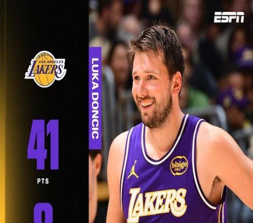 東契奇本賽季15次單場(chǎng)得分40+，湖人隊(duì)史僅次于0607賽季科比