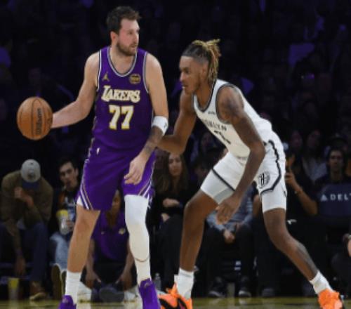 湖人送篮网10连败东契奇41+8下场停赛里夫斯26+8+5