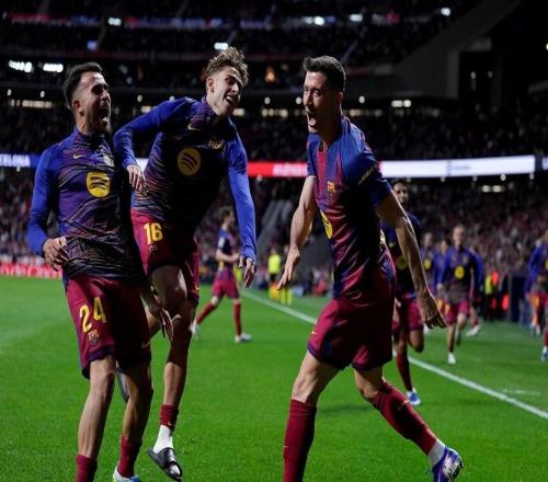 西甲大結局巴薩絕殺+笑納皇馬輸球大禮剩8輪領先7分+主場踢德比