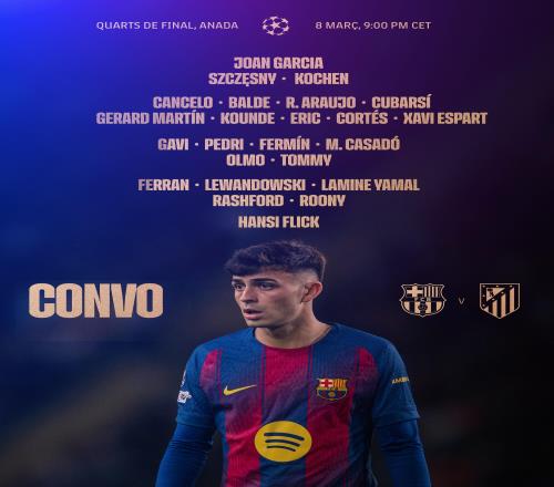 巴薩vs馬競大名單：亞馬爾、萊萬、阿勞霍在列，德容缺席