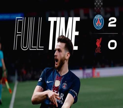 巴黎vs利物浦全場數(shù)據(jù)：控球率74%26%，射門183，射正60