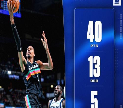 26分鐘40+13達(dá)成評獎場次！文班DPOY概率超99%美媒挺MVP+DPOY