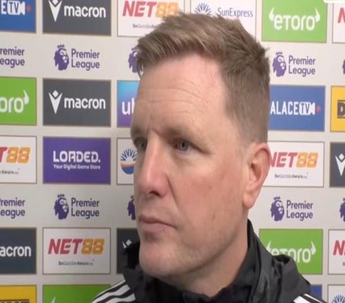 埃迪豪：水晶宮機會不多但我們還是輸了，這個結果真讓人泄氣