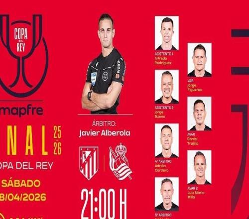 官方：哈維爾阿爾韋羅拉執(zhí)法國(guó)王杯決賽馬競(jìng)vs皇家社會(huì)