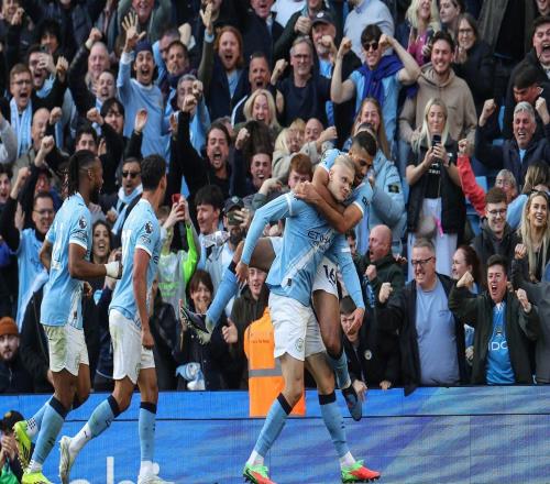 8勝2平，瓜氏曼城英超主場對陣阿森納保持不敗