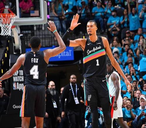 文班35分進入NBA季后賽首秀得分榜前10，東契奇第1福克斯第2