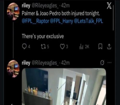 又出問題，庫庫的理發(fā)師提前泄露帕爾默、佩德羅傷缺的消息