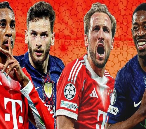 本賽季出場最多的43名五大聯賽球員中，僅1人來自拜仁或巴黎