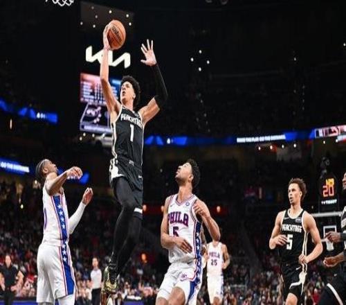 约翰逊35+10马克西31+5老鹰主场力克76人6连胜