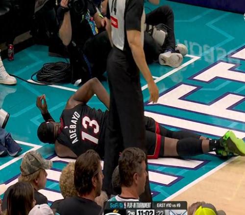 83分先生伤退，热火队麻烦了，鲍尔行为引争议，斯波抗议裁判吹罚